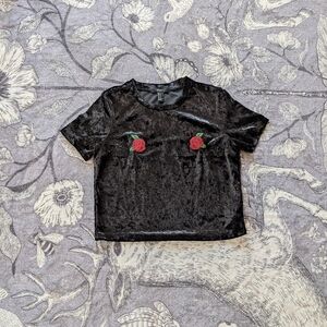 Velvet Rose Crop Top
